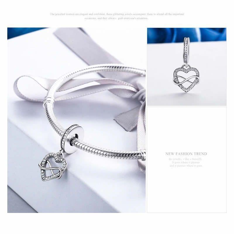 Charm Dije Plata 925 Corazon Infinito-2
