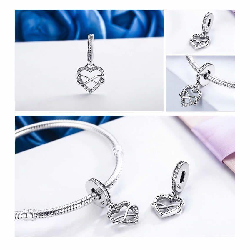 Charm Dije Plata 925 Corazon Infinito-3