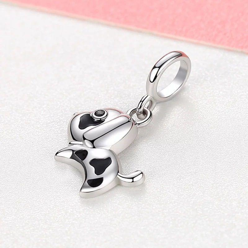 Charm Dije Plata 925 Perro Manchas-5