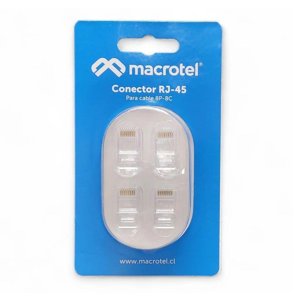 Pack 4 Conectores RJ45 Macrotel -0