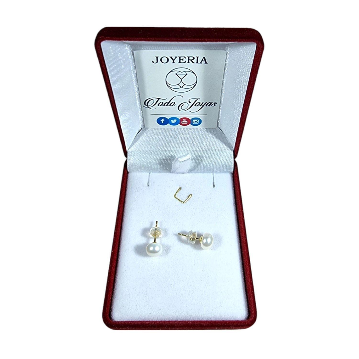 Aros Plata 925 Perla Natural-1