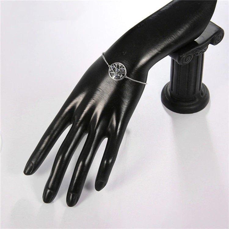 Pulsera Arbol de La vida Circones Plateada-5