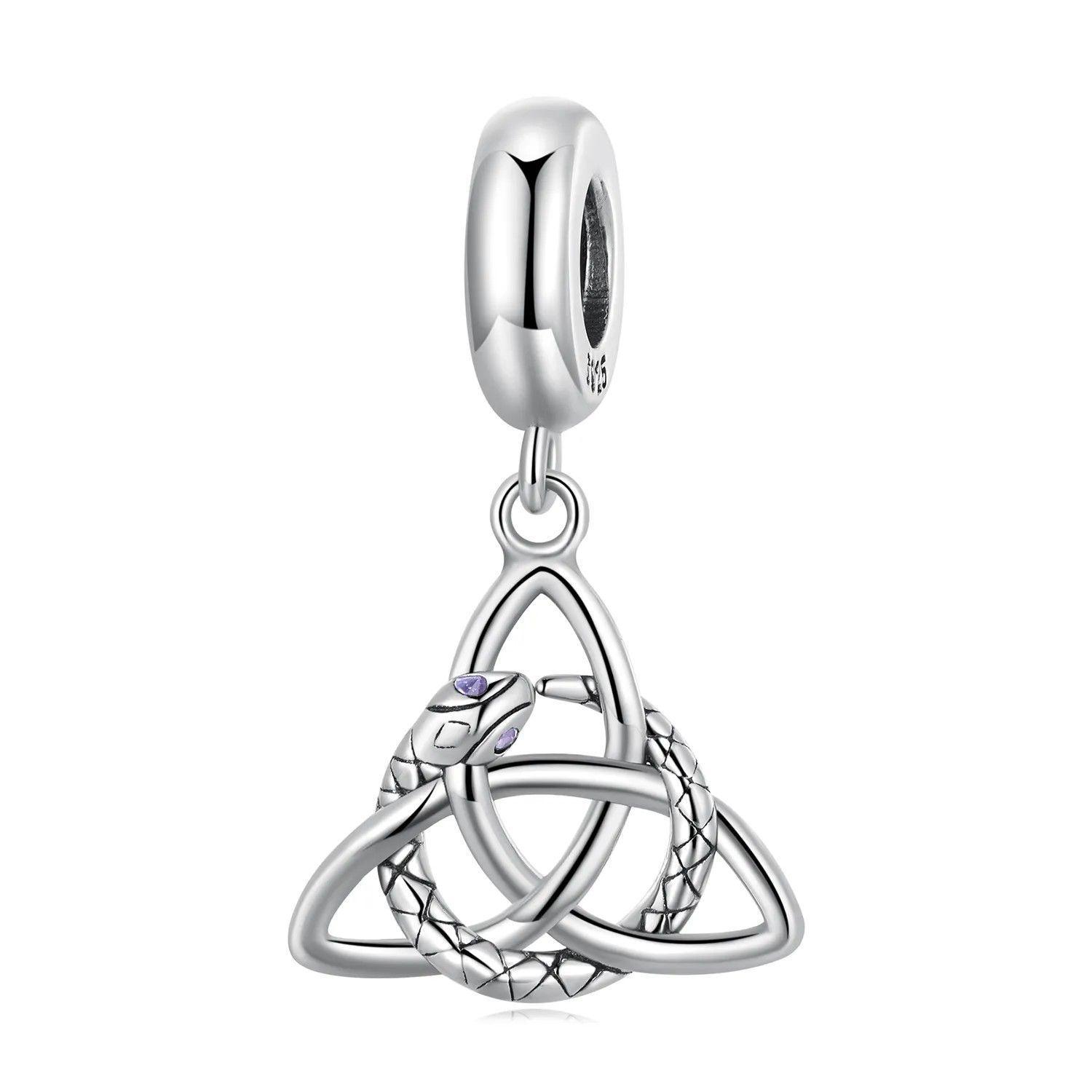 Charm Dije Plata 925 Triqueta Celta Snake-0