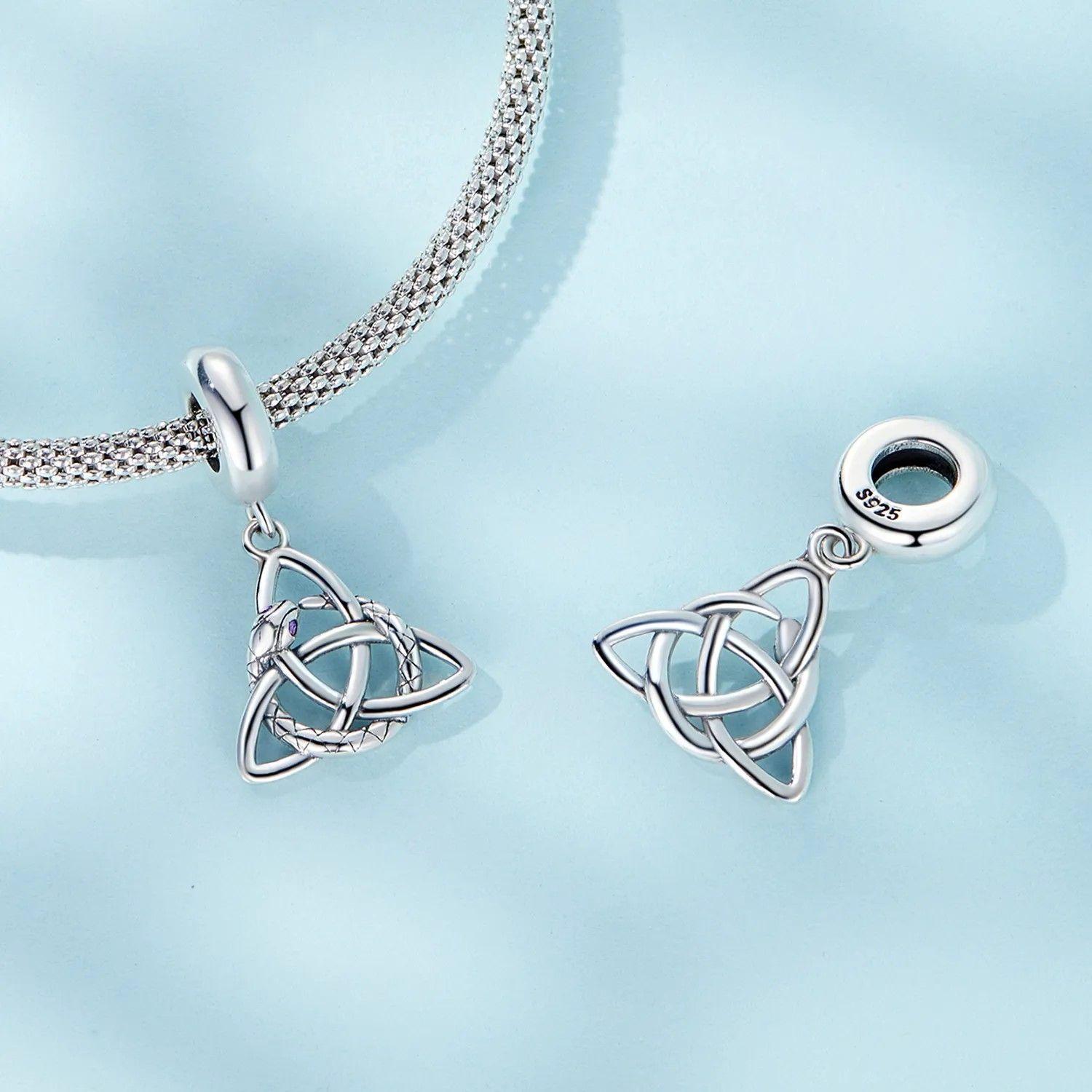 Charm Dije Plata 925 Triqueta Celta Snake-4