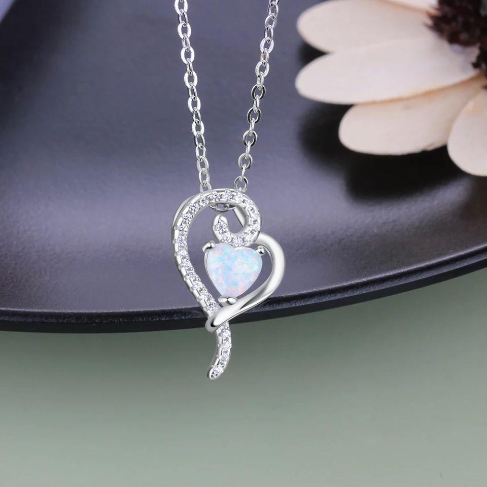 Collar Corazon Opal Circones-4