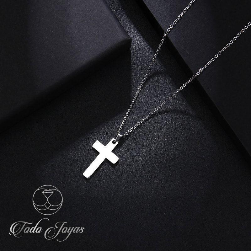 Colgante Collar Cruz Acero Quirúrgico -2