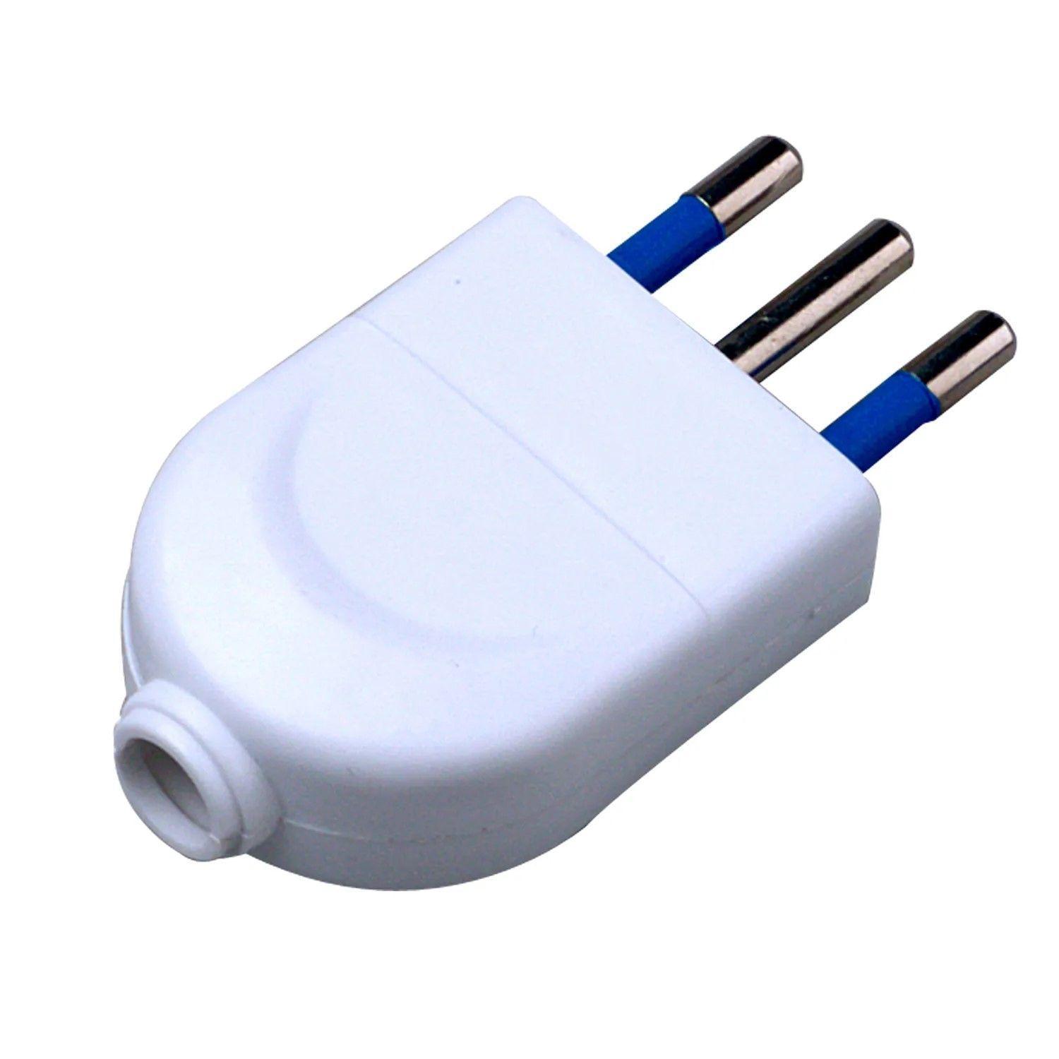Enchufe Macho Vertical Macrotel 2P+T Blanco-0