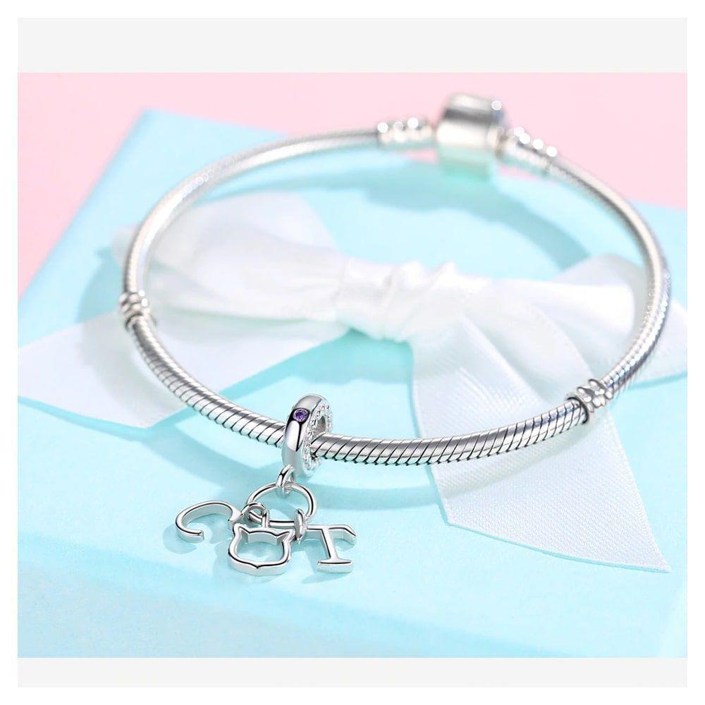 Charm Dije Plata 925 Cat Gato -3