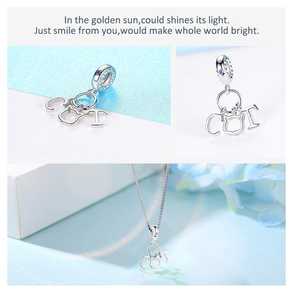 Charm Dije Plata 925 Cat Gato -4