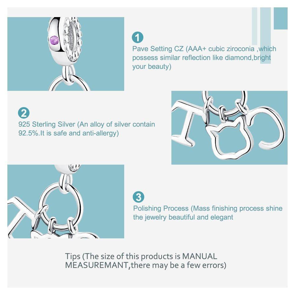 Charm Dije Plata 925 Cat Gato -5