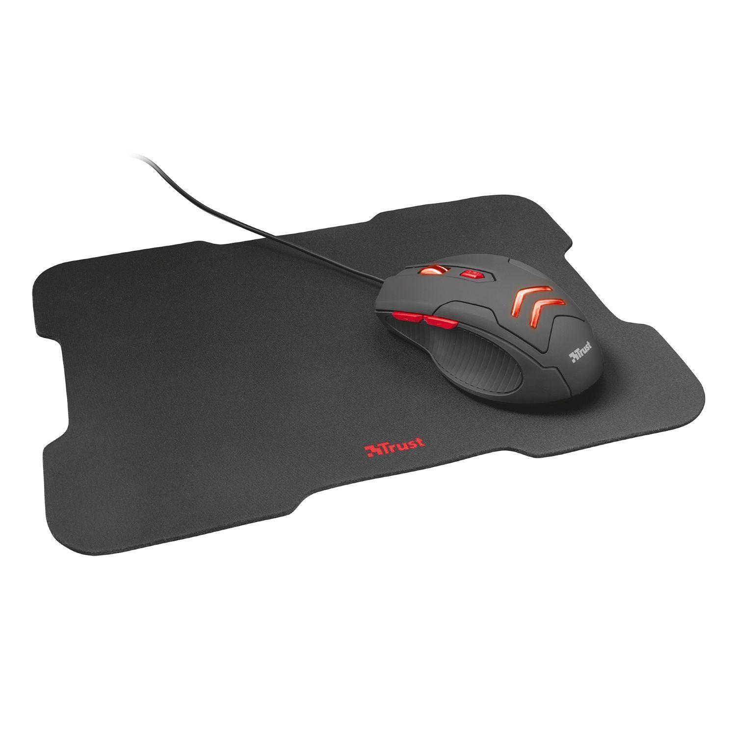 Kit Gamer Mouse + Mouse Pad Trust Ziva-3