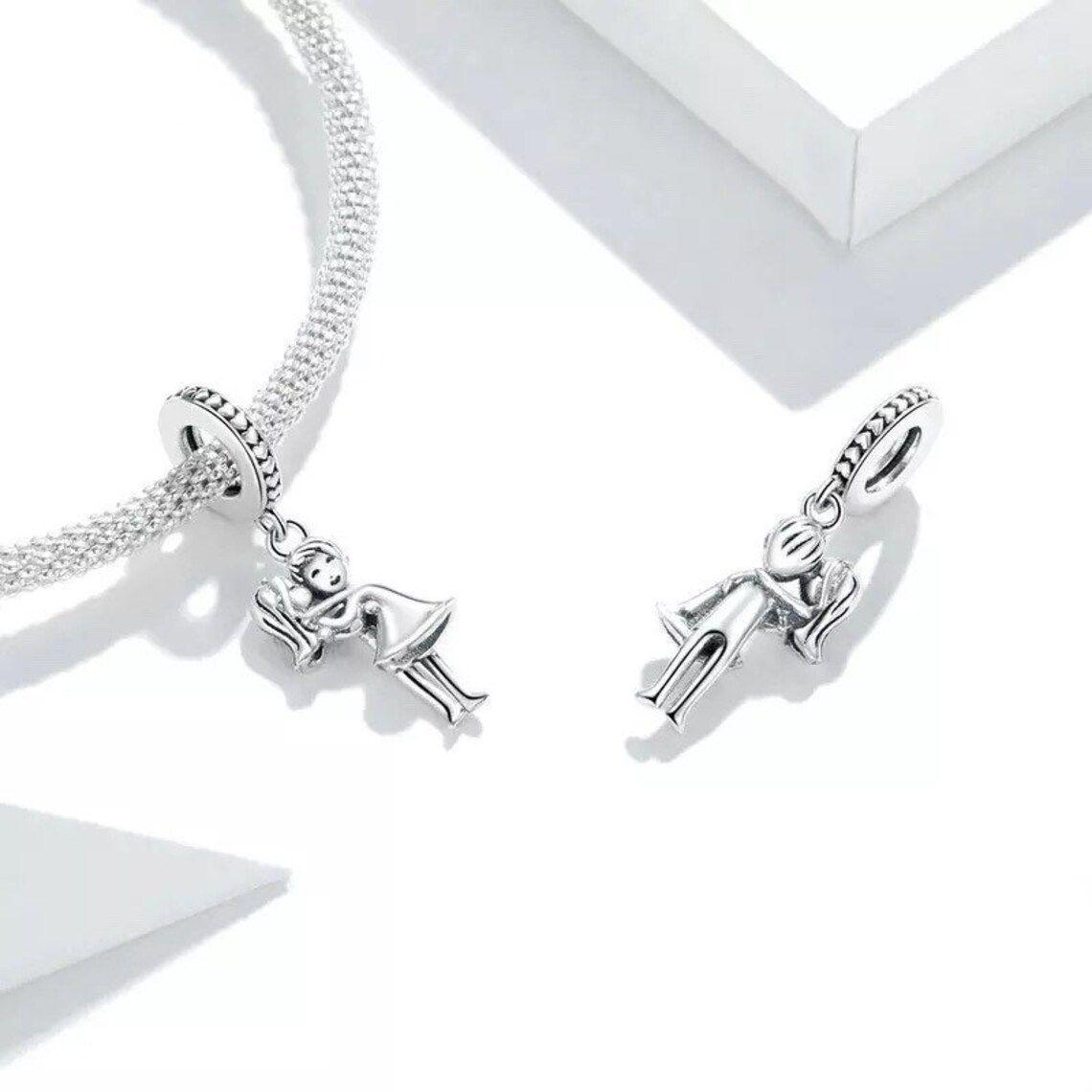 Charm Dije Plata 925 Pareja Novios 3 -1