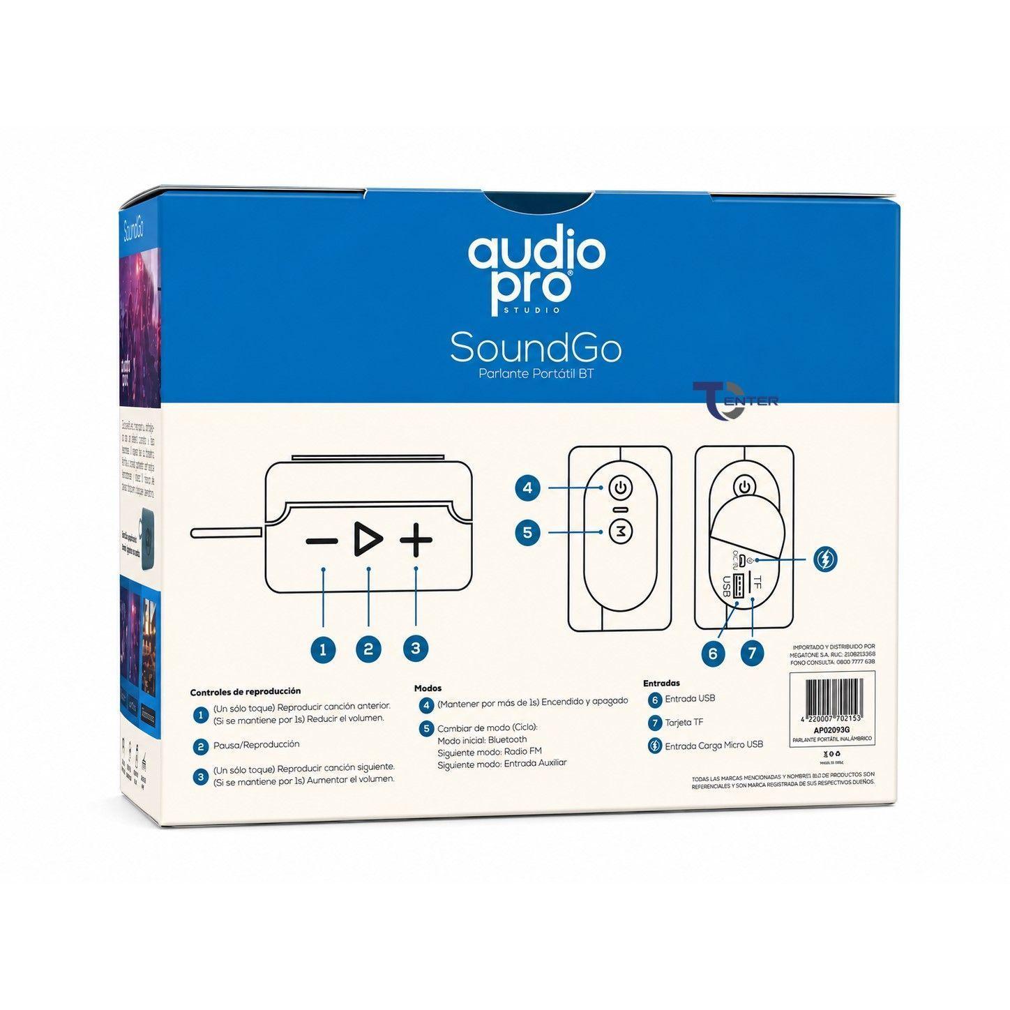 Parlante BT Audiopro 10w Inalámbrico AP02093G Verde-5