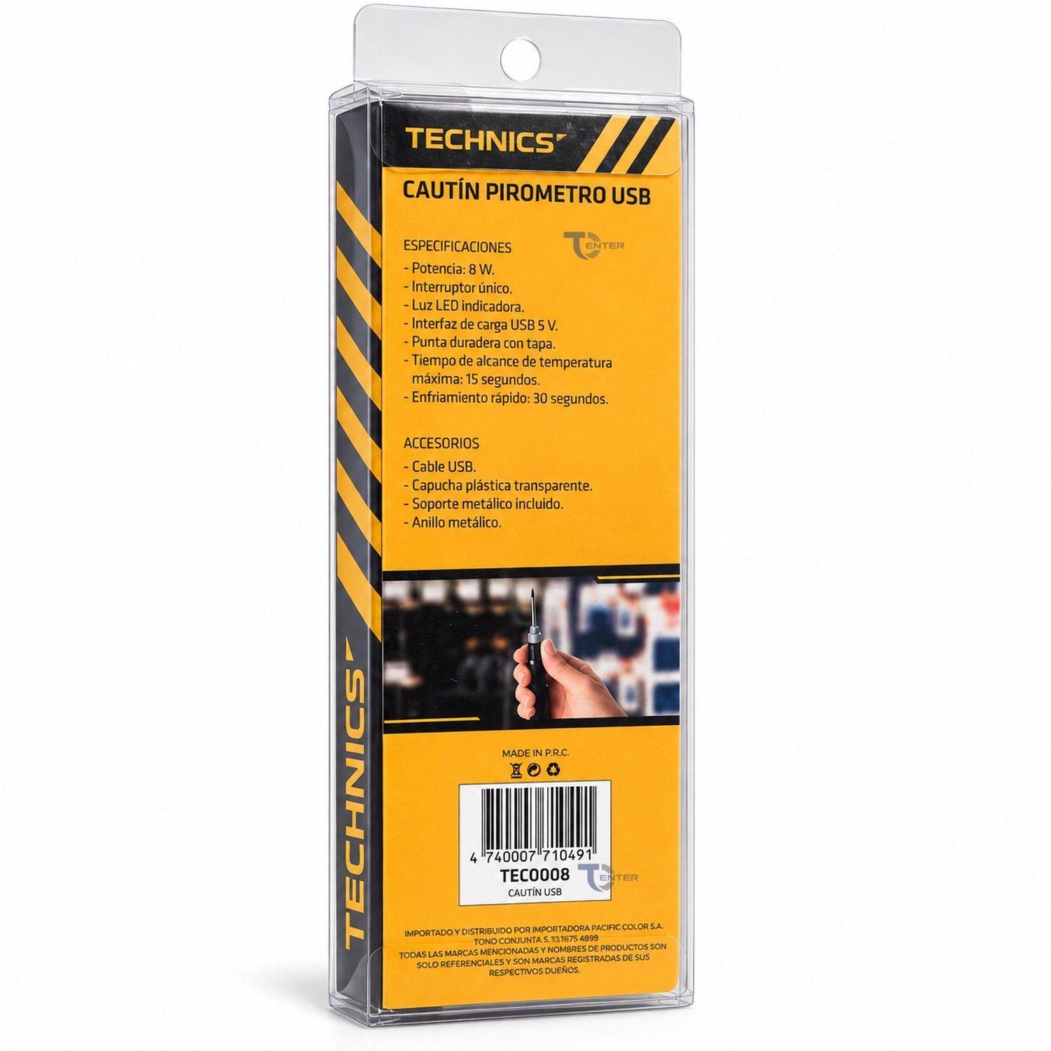 Cautín Pirómetro USB 8W 5V Technics TEC0008-4