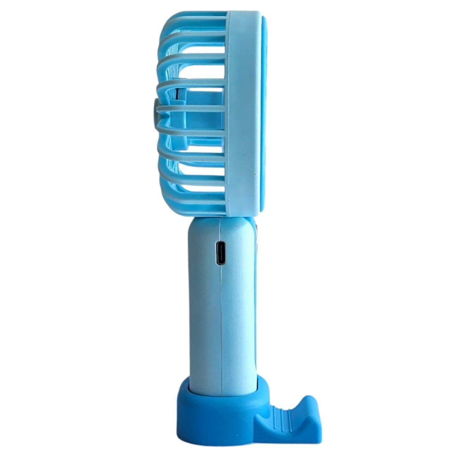 Mini Ventilador Recargable Portátil Azul Tecnolab TL669BL-1