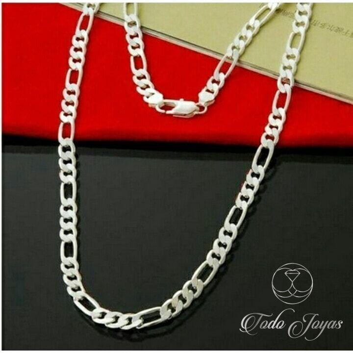 Cadena Plata 925 4mm 60cm Modelo figaro -1