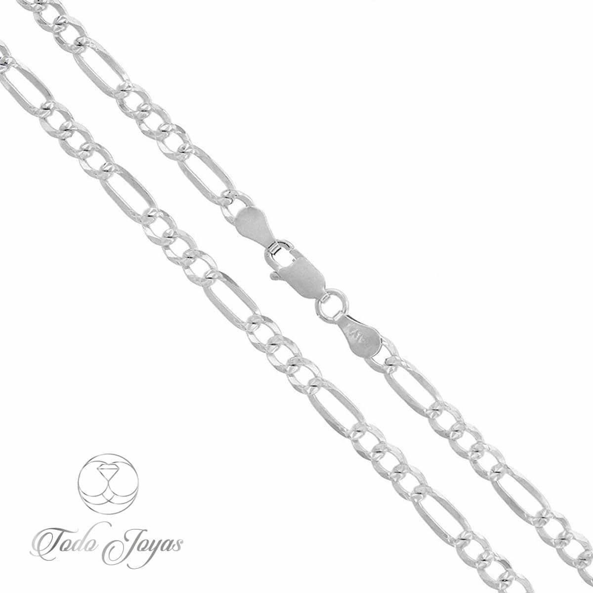 Cadena Plata 925 4mm 60cm Modelo figaro -2
