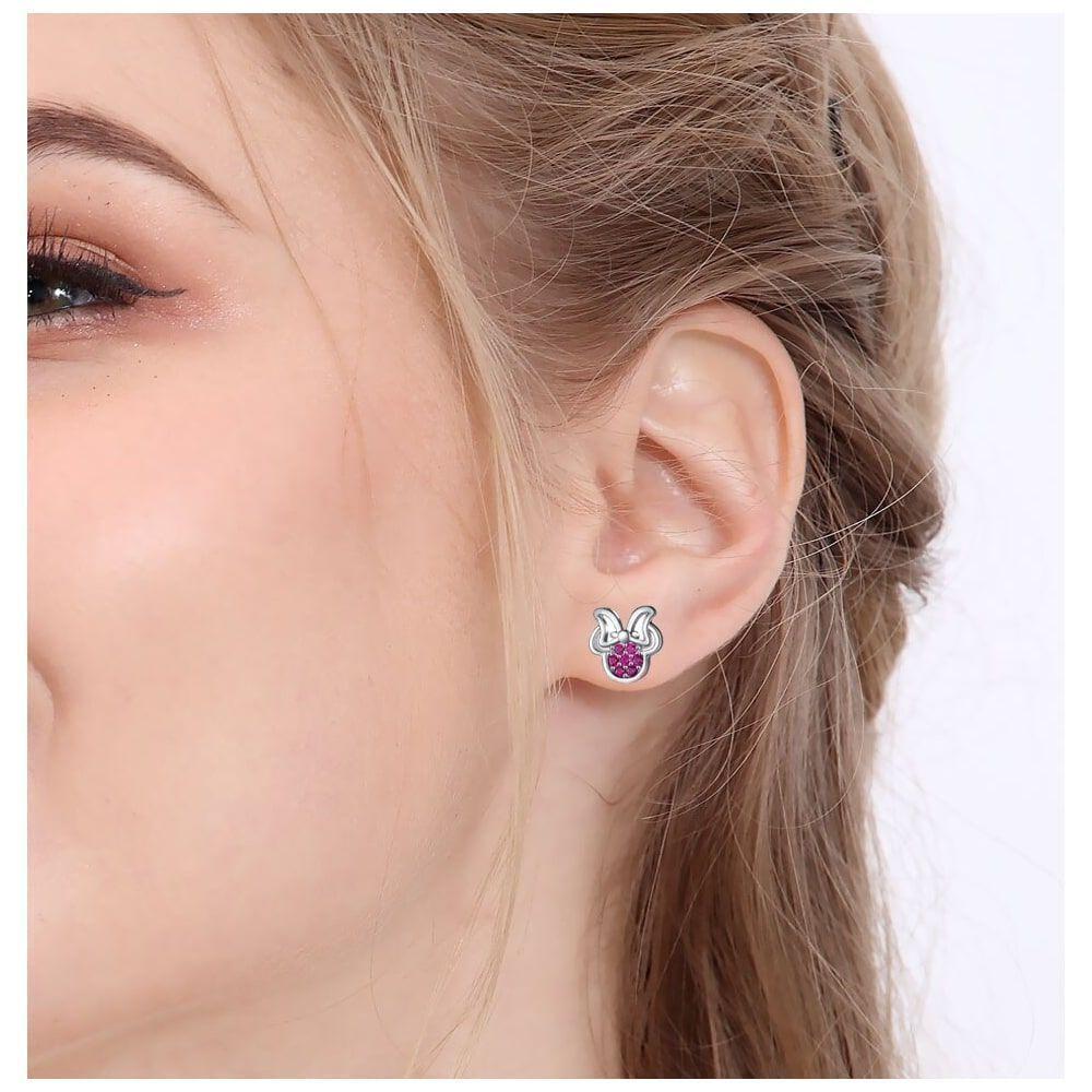 Aros Plata 925 Rotoncita Rosado -4