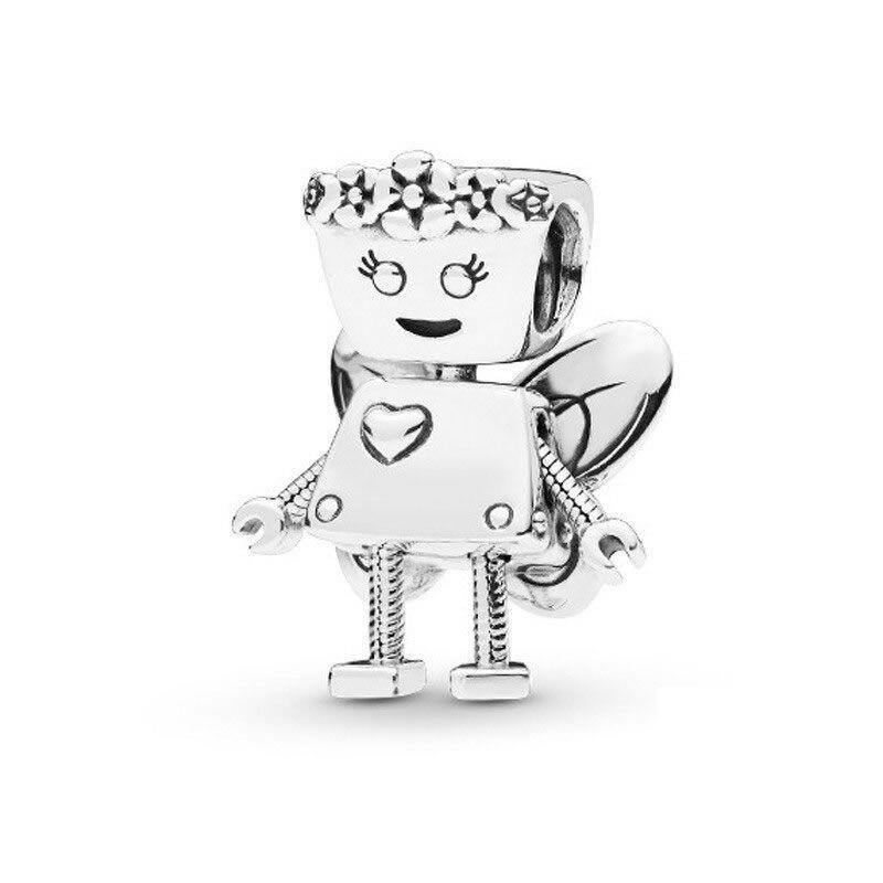 Charm Dije Plata 925 Robot Hada-0