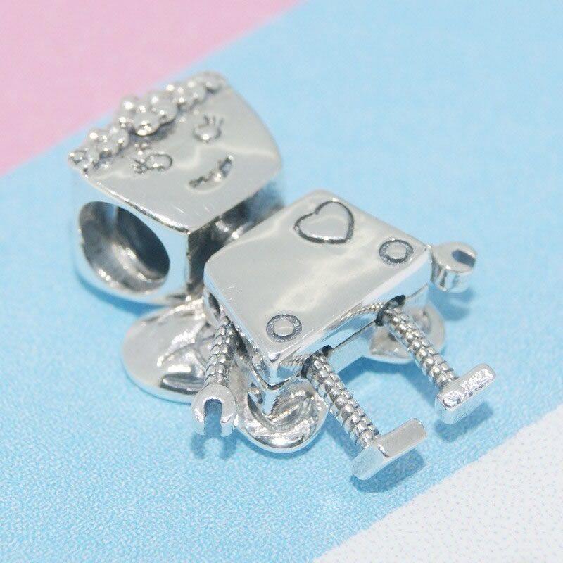 Charm Dije Plata 925 Robot Hada-2