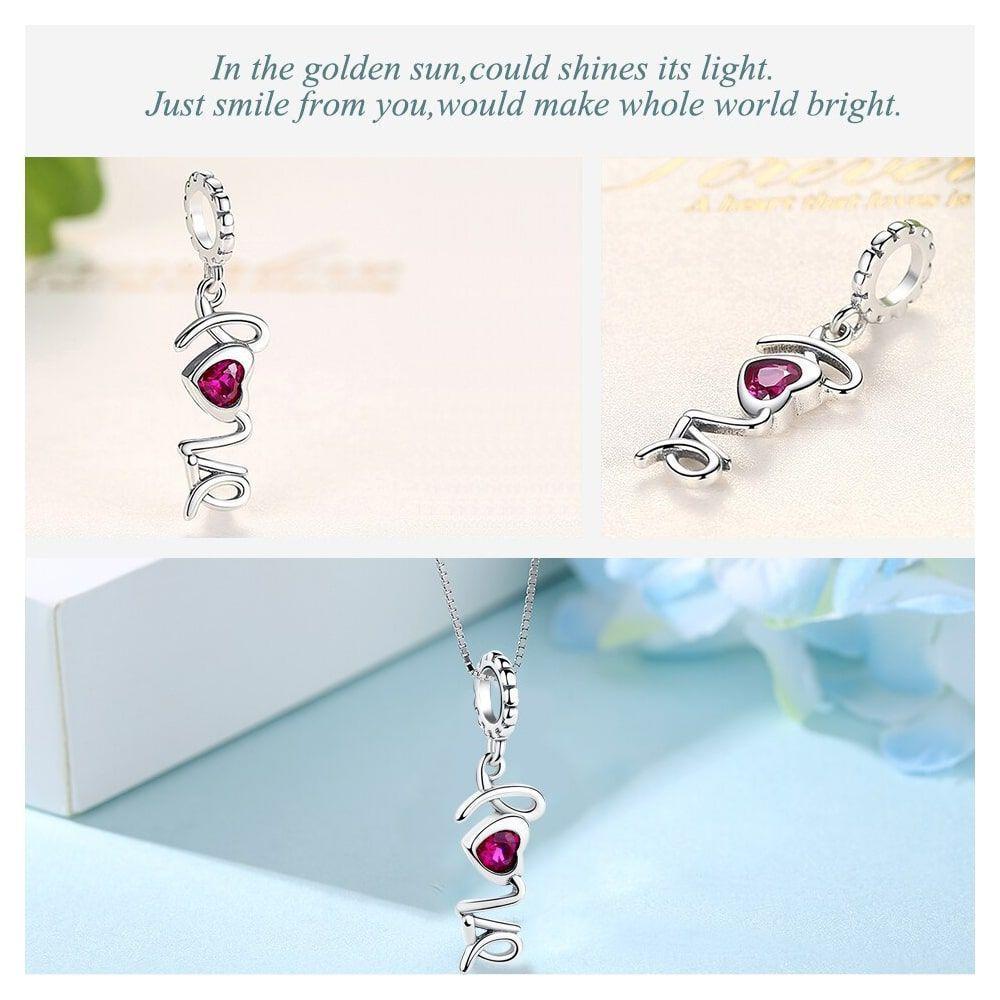 Charm Dije Plata 925 Love Corazon-2