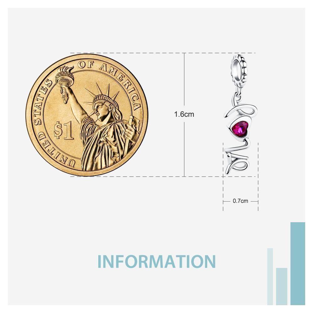 Charm Dije Plata 925 Love Corazon-4