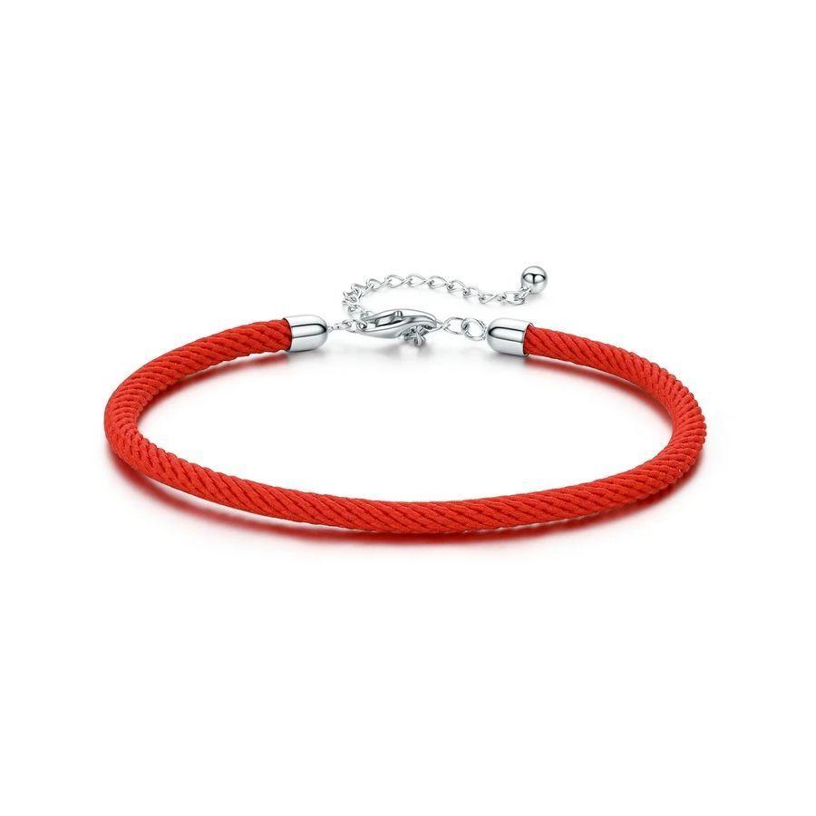 Pulsera Cuerda Roja Charms Plata 925-0