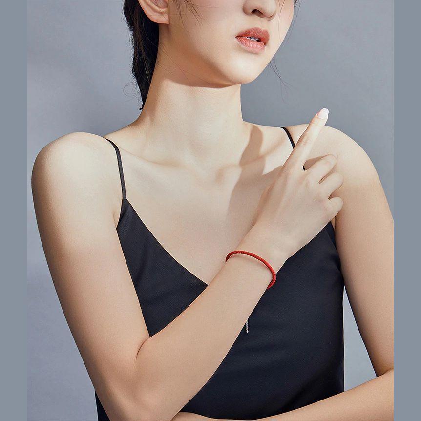 Pulsera Cuerda Roja Charms Plata 925-5