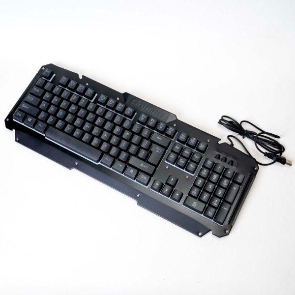 Teclado Alambrico Profesional Gamer RGB 100 Negro-2