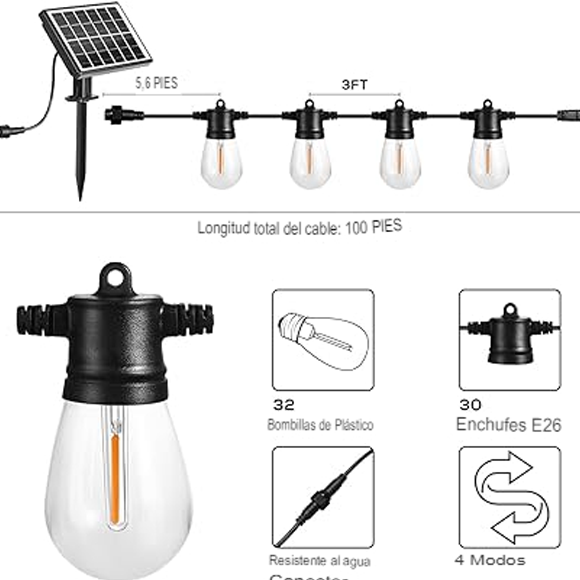 Pack 10 Luces Guirnaldas LED-0