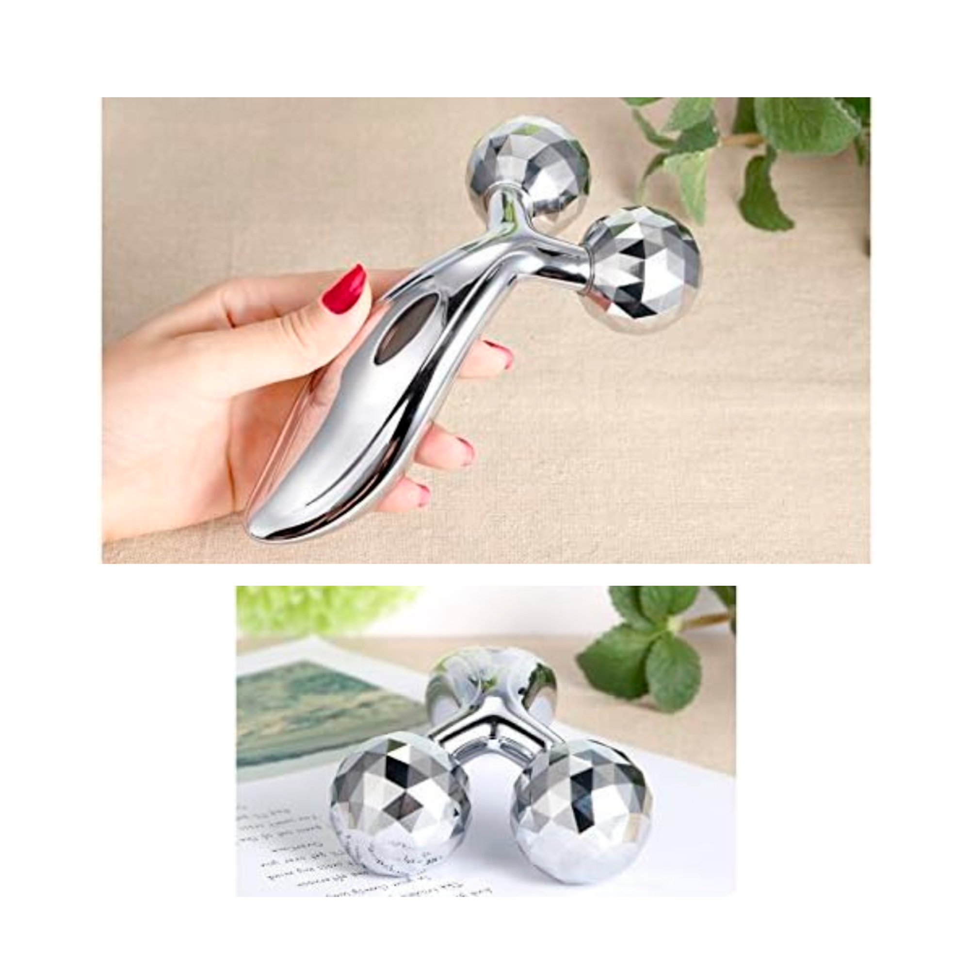 Masajeador Facial 3D De Rodillo Doble-2