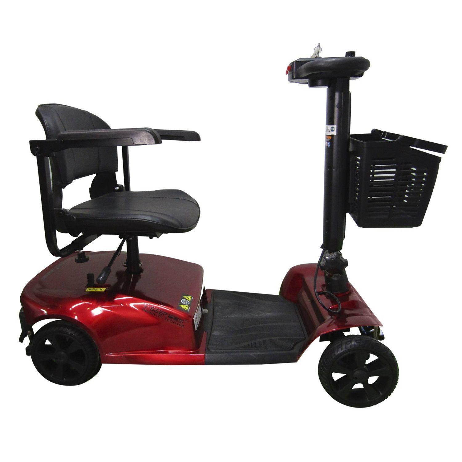 Scooter Electrico Adulto Mayor Tres Ruedas Rojo 100 kg-1