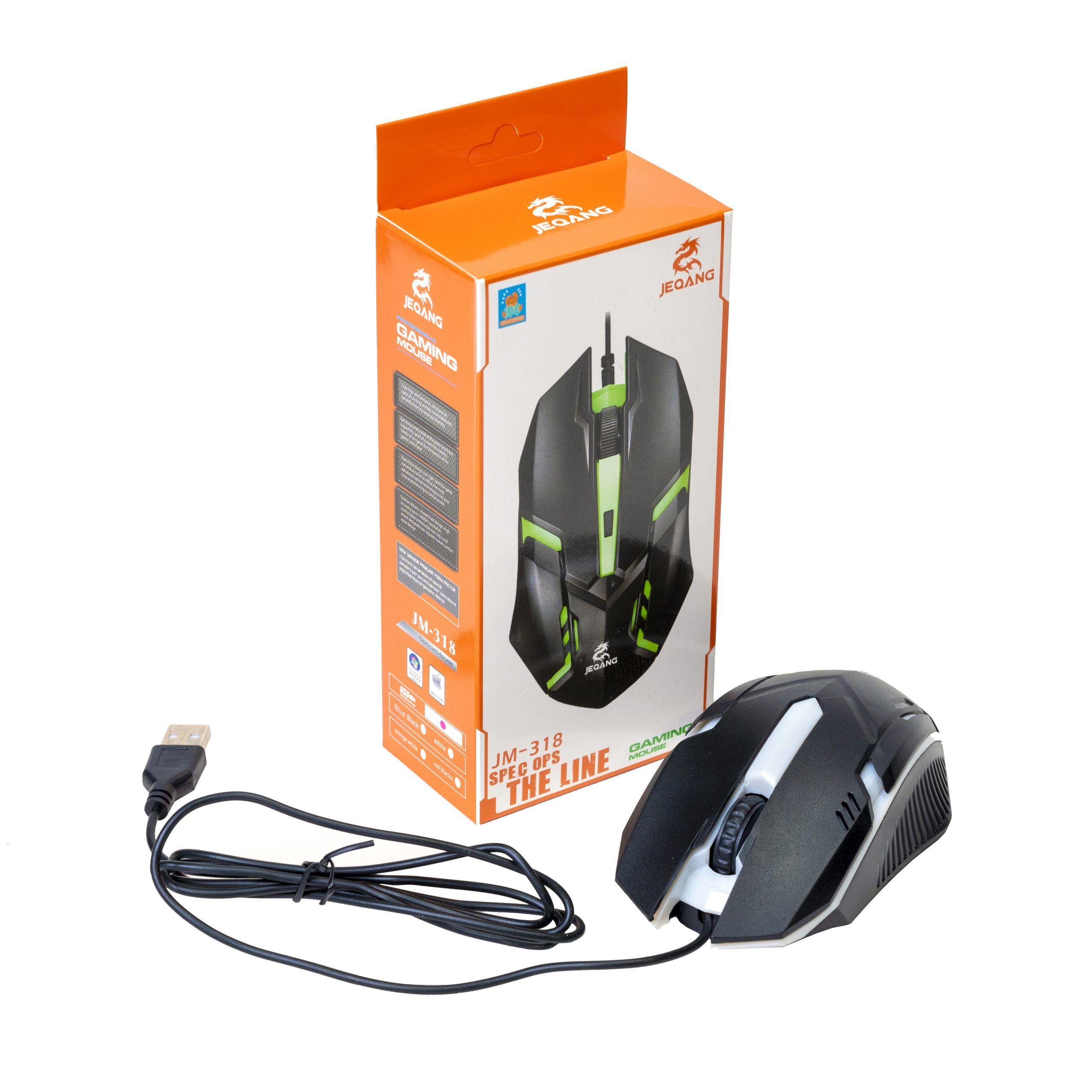 Mouse Gamer Profesional Con Luz RGB Negro 3200 DPI-2