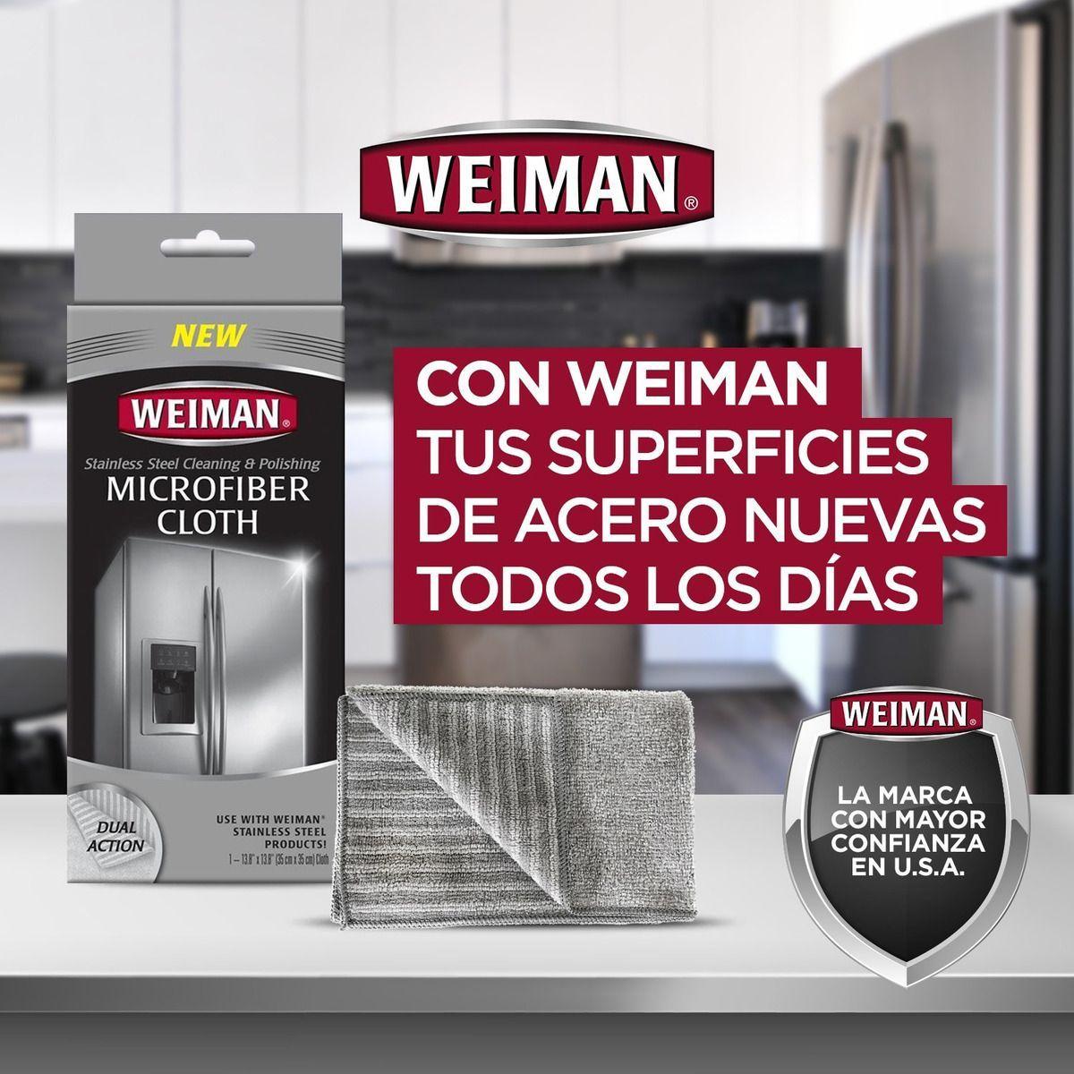 Paño Microfibra Para Limpiar Acero Inoxidable Weiman 1 Un-4