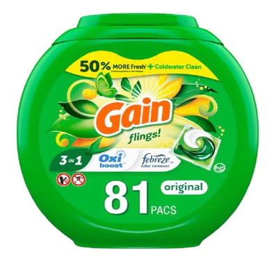 Pods Detergente en Capsulas Gain 81 Un-0