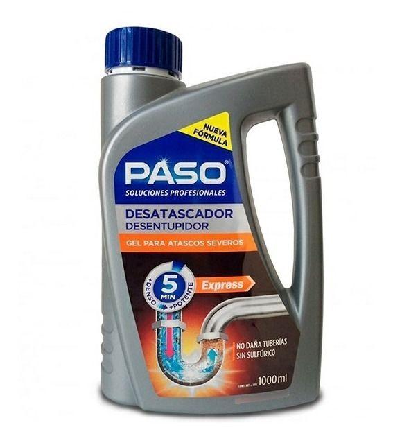 Desatascador Gel De Cañerías Atascos Severos Paso 1 Lt-0
