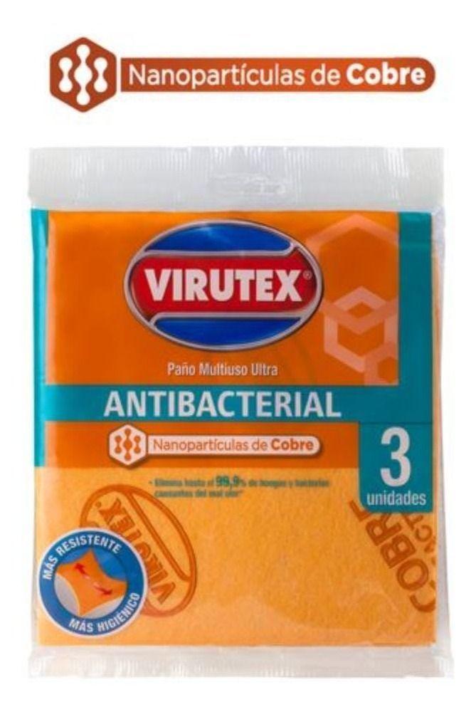 Paño Multiuso Antibacterial Cobre Virutex 3 Un-0