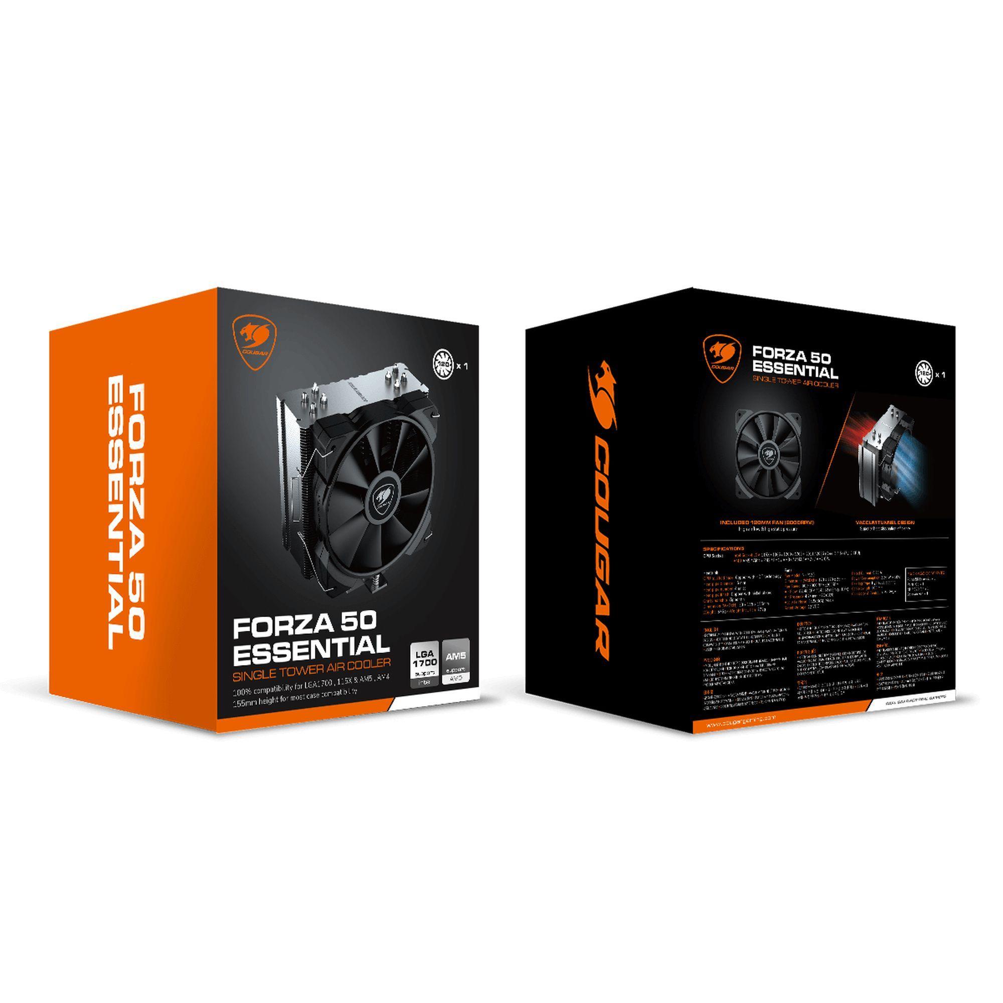Disipador de CPU Cougar Forza 50 Essential 155mm Intel AMD-3