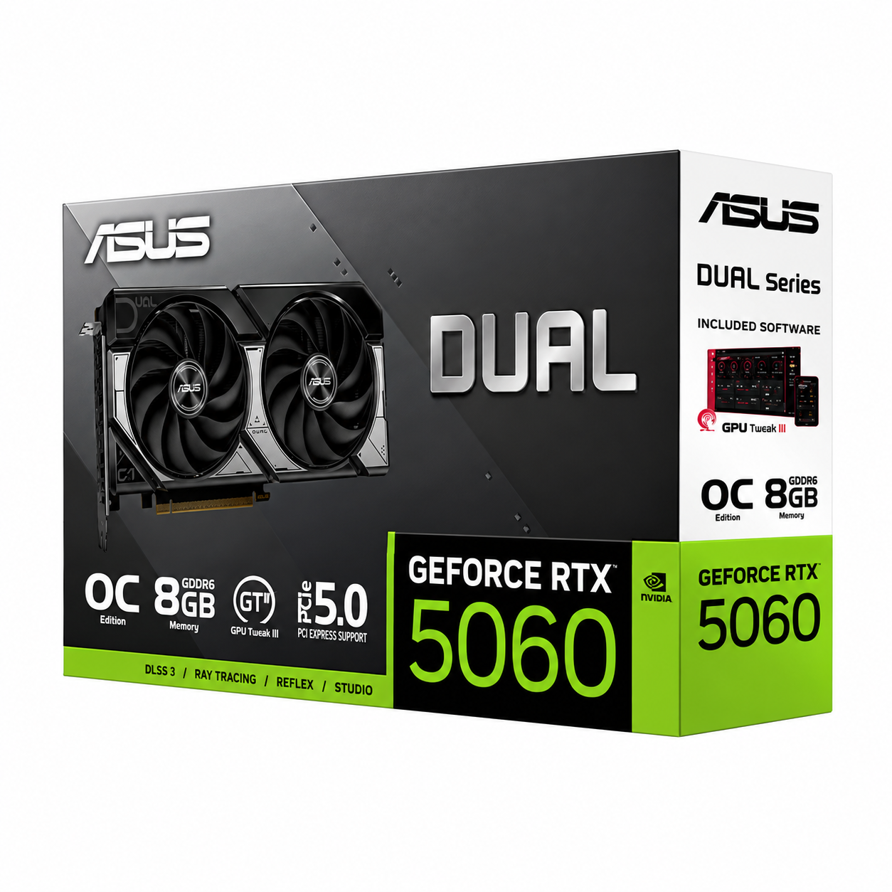 Tarjeta de Video ASUS DUAL NVIDIA GeForce RTX 5060 OC Edition 8GB GDDR7 128 bit PCI e 5 0-1