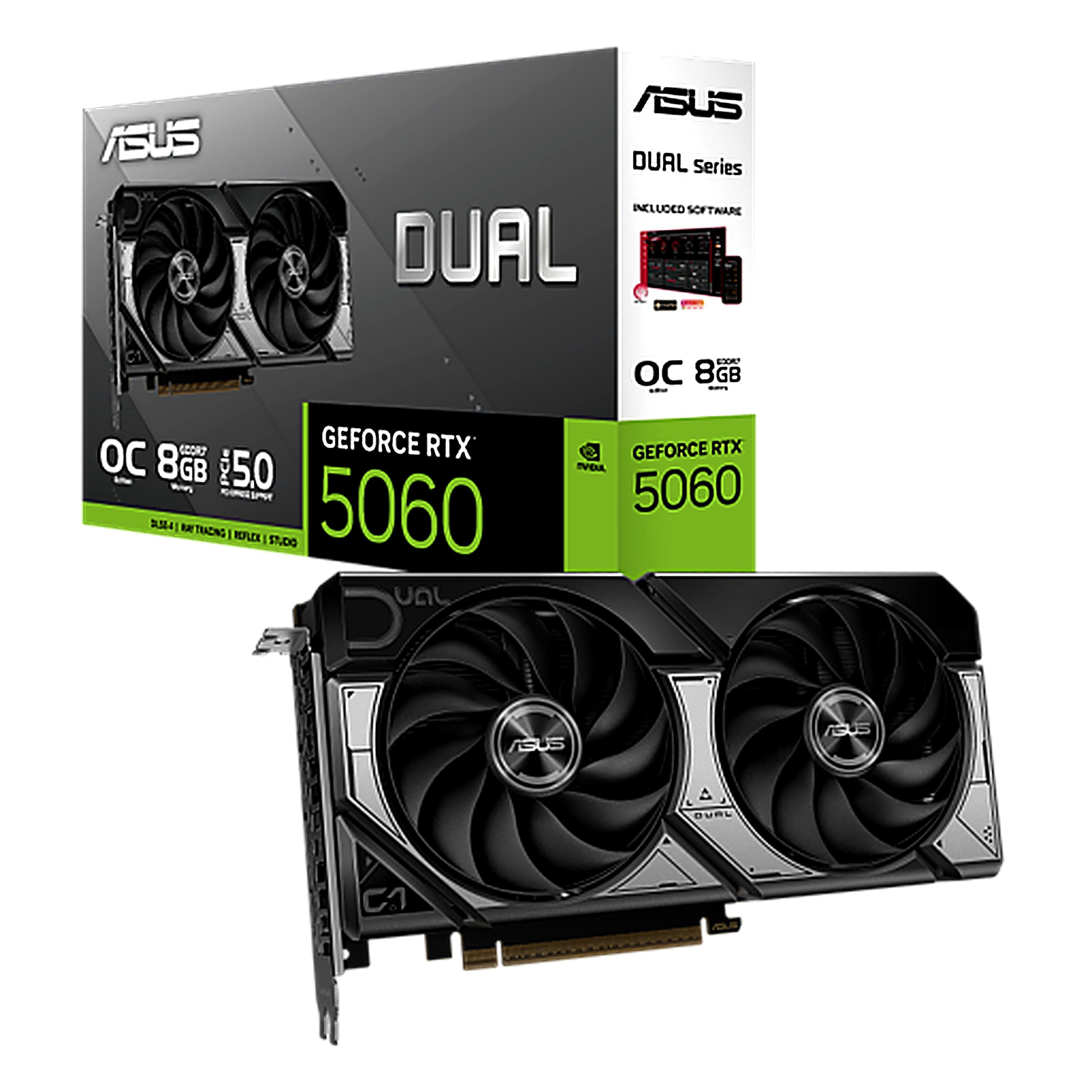 Tarjeta de Video ASUS DUAL NVIDIA GeForce RTX 5060 OC Edition 8GB GDDR7 128 bit PCI e 5 0-0