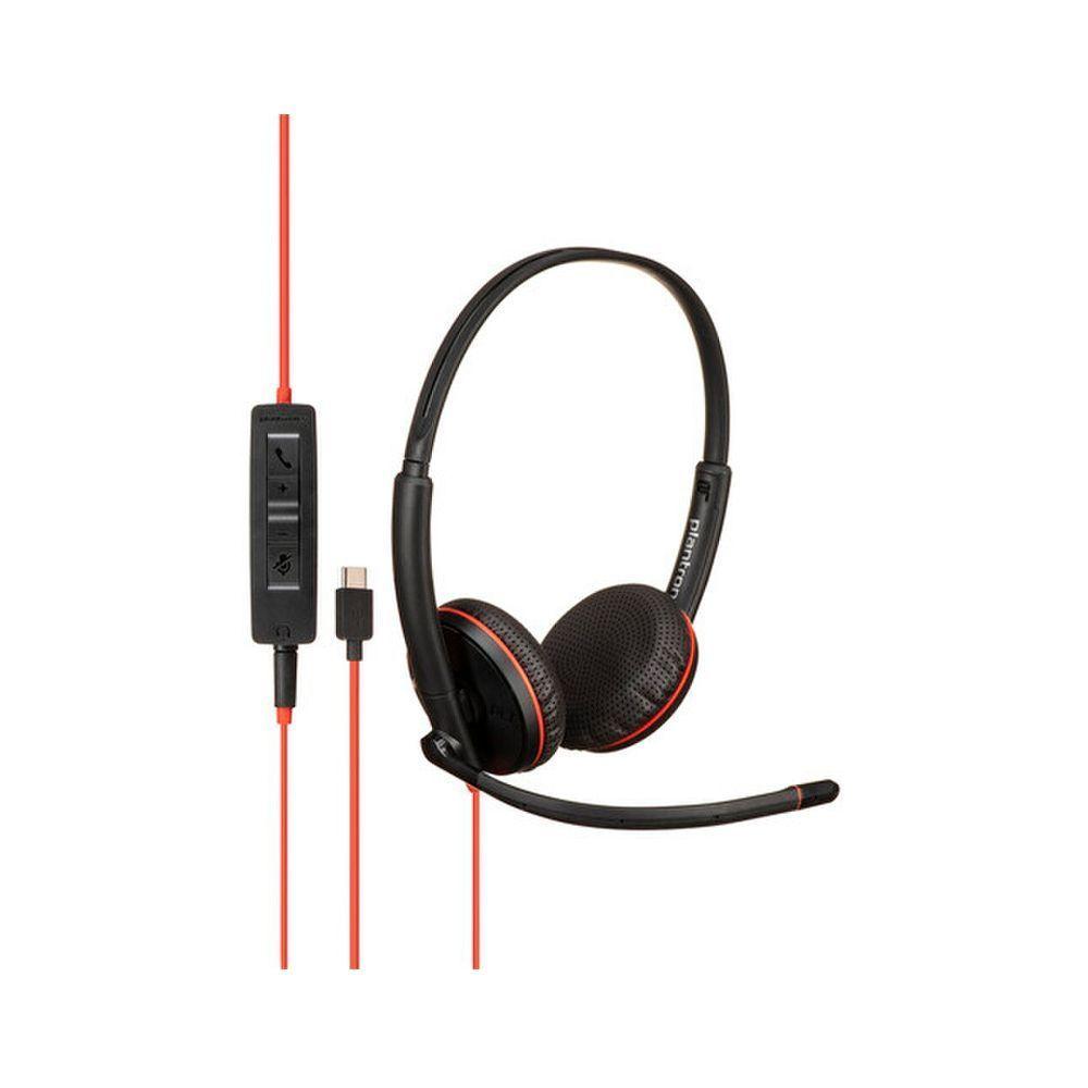 Auriculares Poly Blackwire 3220 Estéreo USB-C con Adaptador USB-A-2