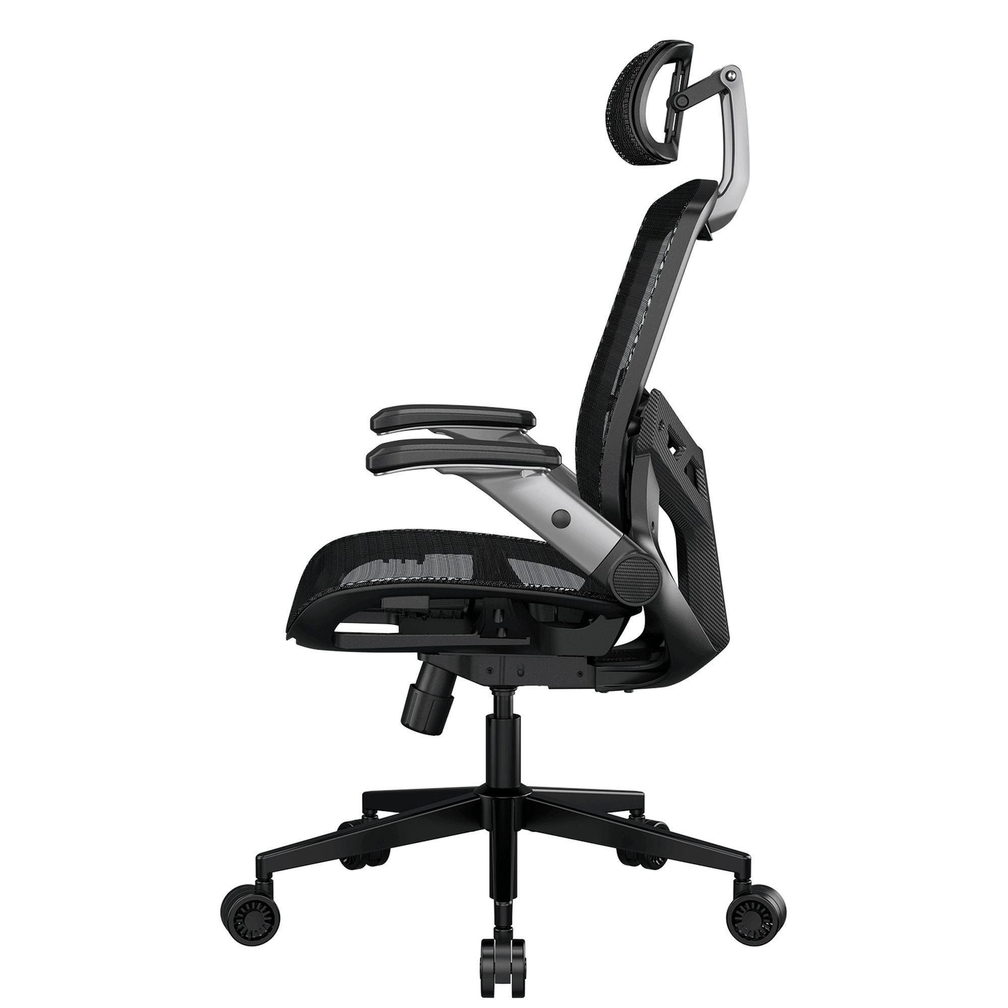 Silla Gamer Ergon mica Cougar Speeder One Reclinable 135 Reposabrazos 2D Tejido de Malla Negro-1