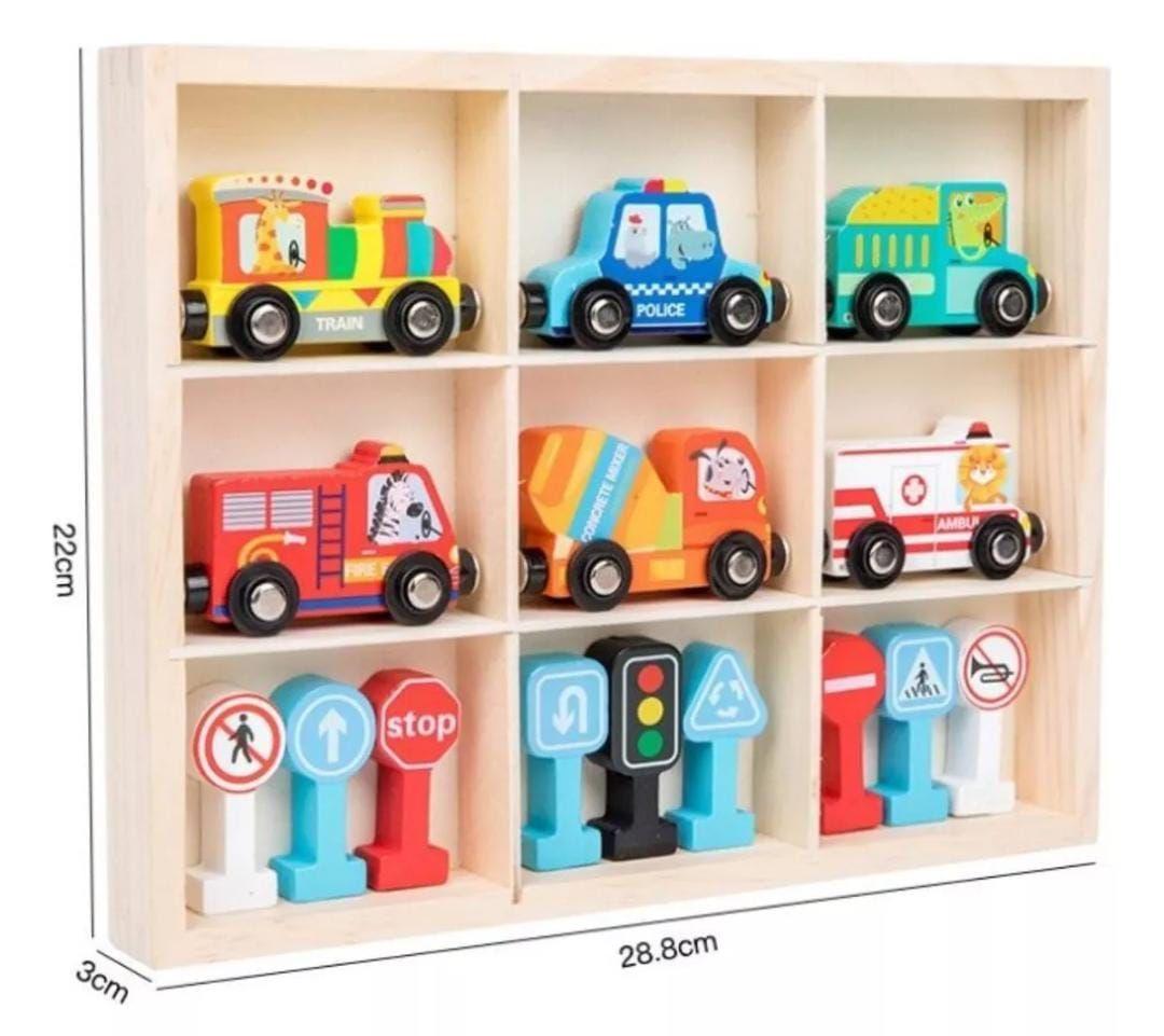 JUEGO TREN MAGNETICO Y SEÑALES DE TRANSITO MONTESSORI-1