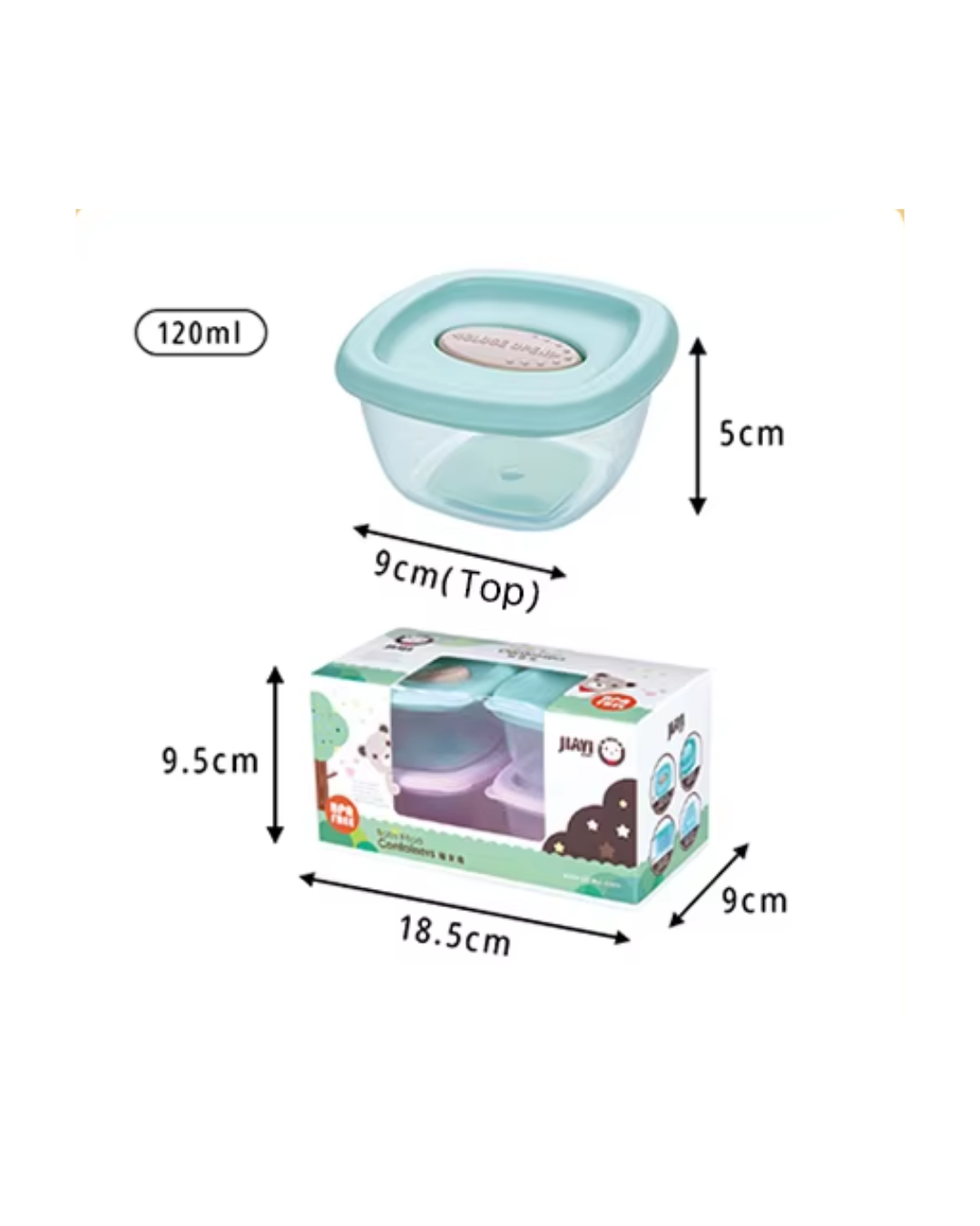 PACK 4 CONTENEDORES DE LECHE O ALIMENTOS PARA BEBE-3