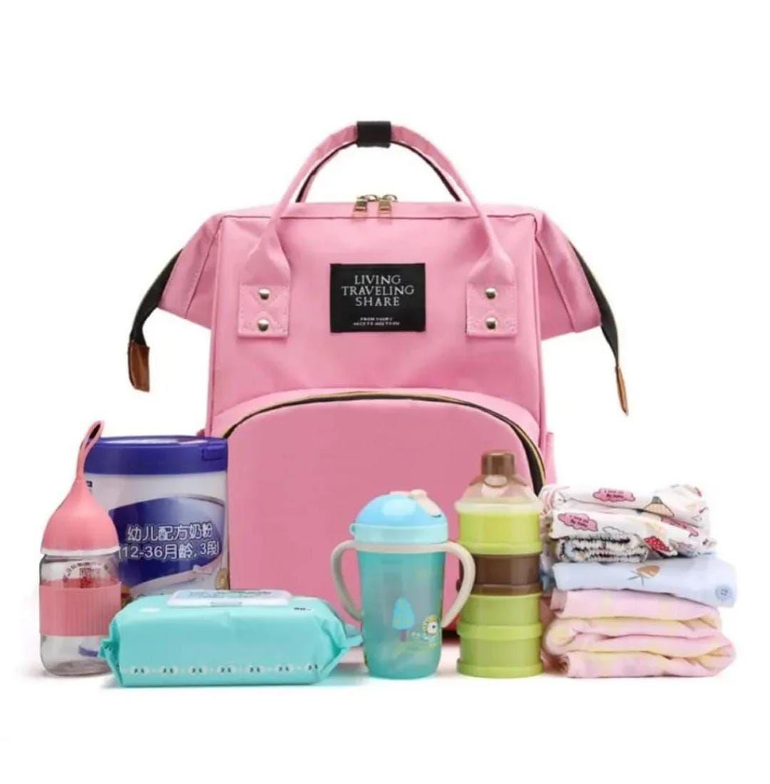BOLSO MOCHILA MATERNAL PAÑALERA DE BEBE IMPERMEABLE COLORES-0