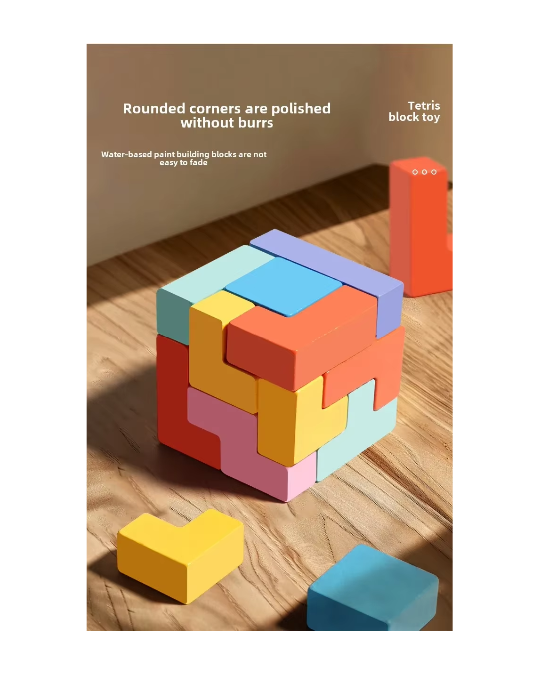 Bloques de construcción de madera 3D Montessori -3