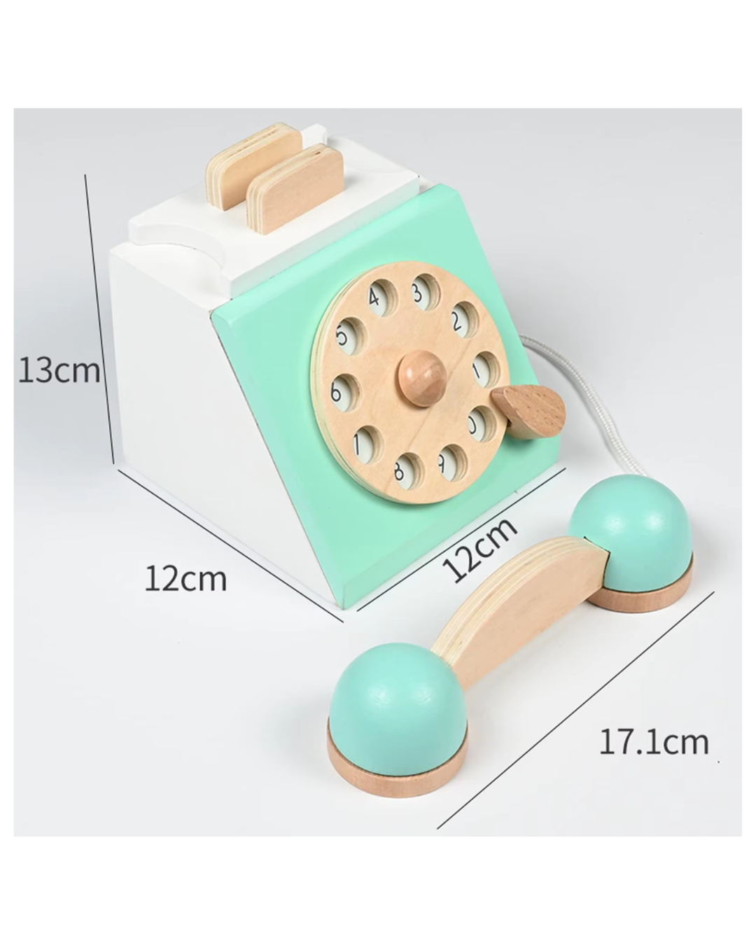 TELEFONO DE MADERA PARA  Niños MONTESSOSRI-2