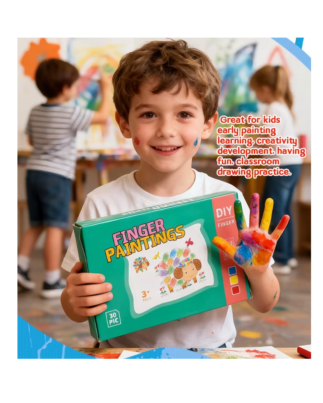 Pintura Portátil De Huellas Dactilares Para Niños 12 Colores-0