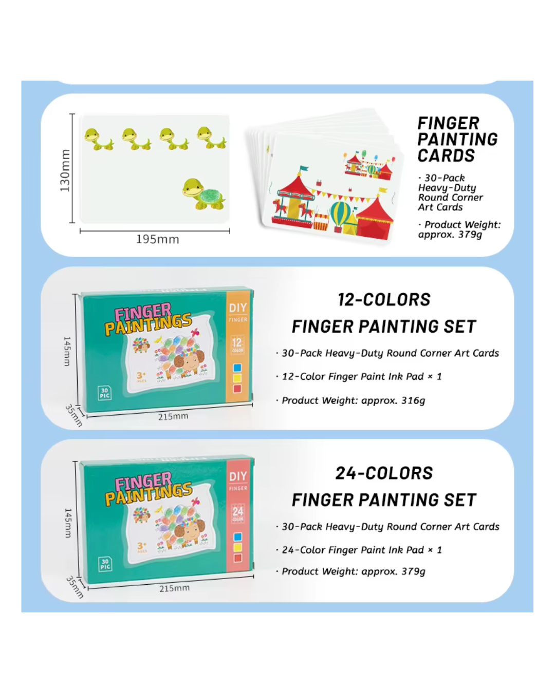 Pintura Portátil De Huellas Dactilares Para Niños 12 Colores-1