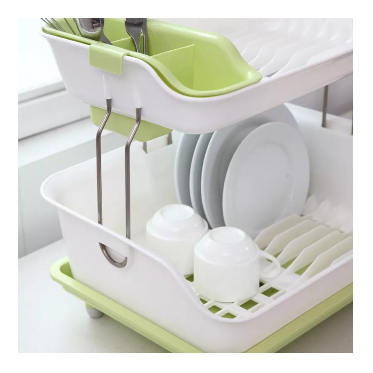 ESCURRIDOR DE PLATOS 2 NIVELES PLASTICO-4